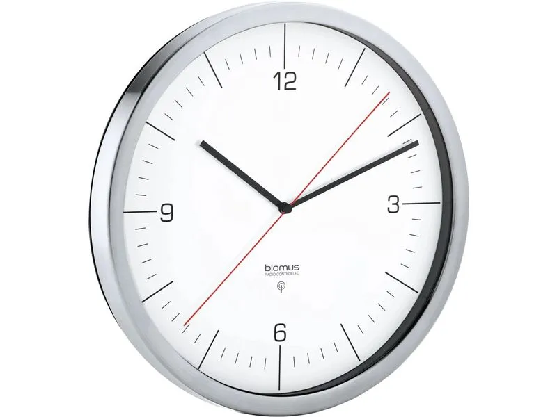 Blomus Funk-Wanduhr Crono M 24 cm, Weiss