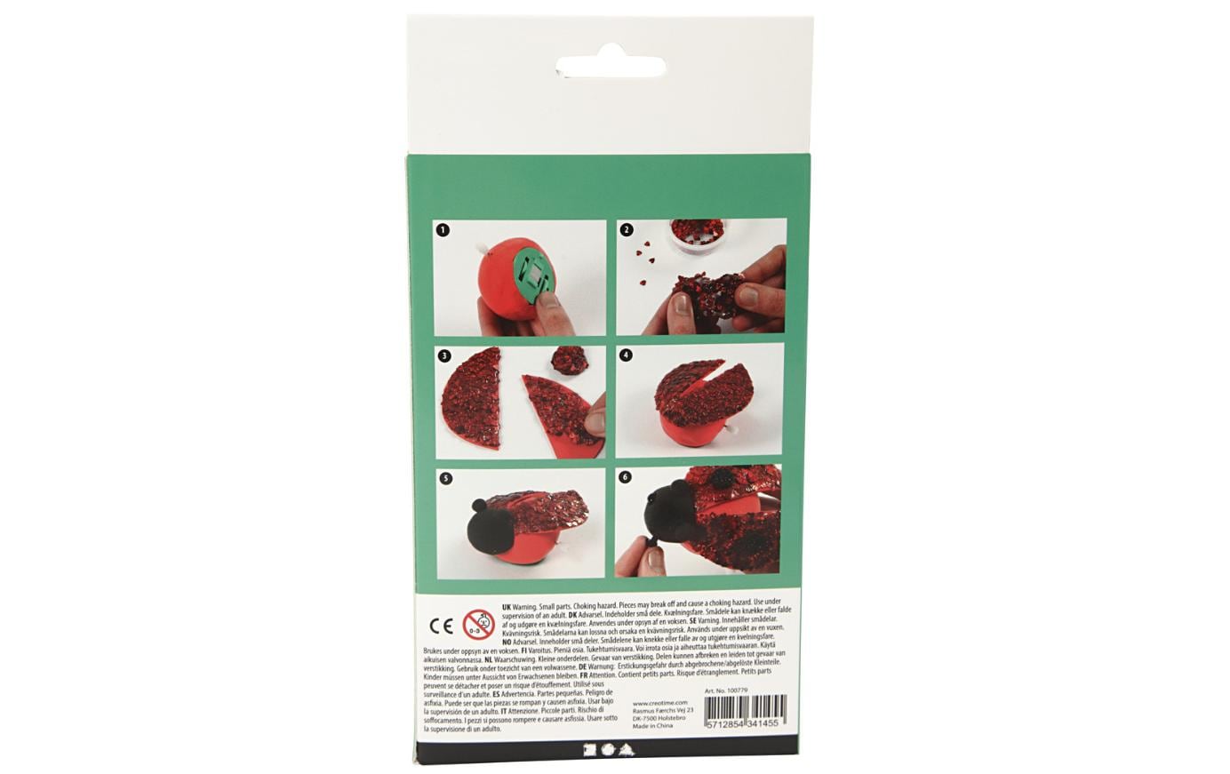 Creativ Company Modellier-Set Silk Clay Marienkäfer, 1 Set