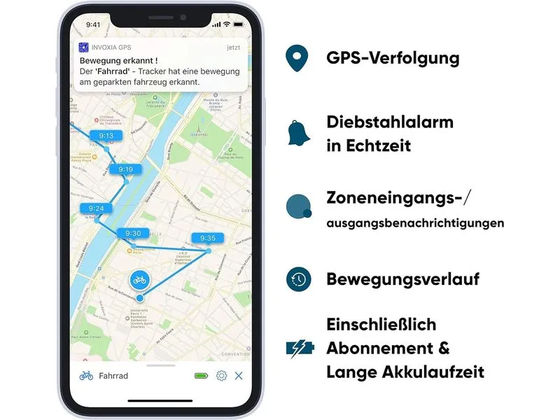 Invoxia GPS Bike Tracker inkl. 3-Jahres Abo Invoxia GPS Bike Tracker inkl. 3-Jahres Abo