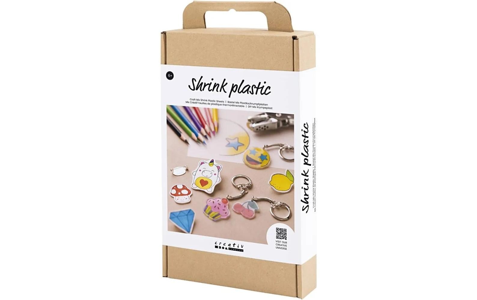 Creativ Company Bastelset Plastikschrumpf Schlüsselbänder