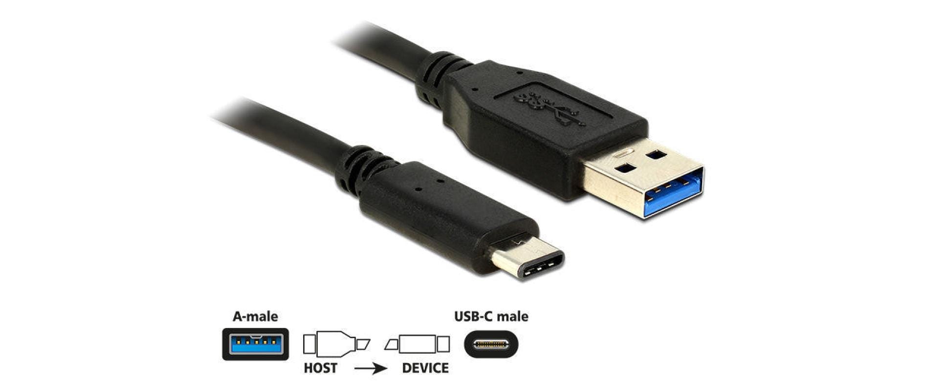 Delock USB 3.1-Kabel USB A - USB C 0.5 m