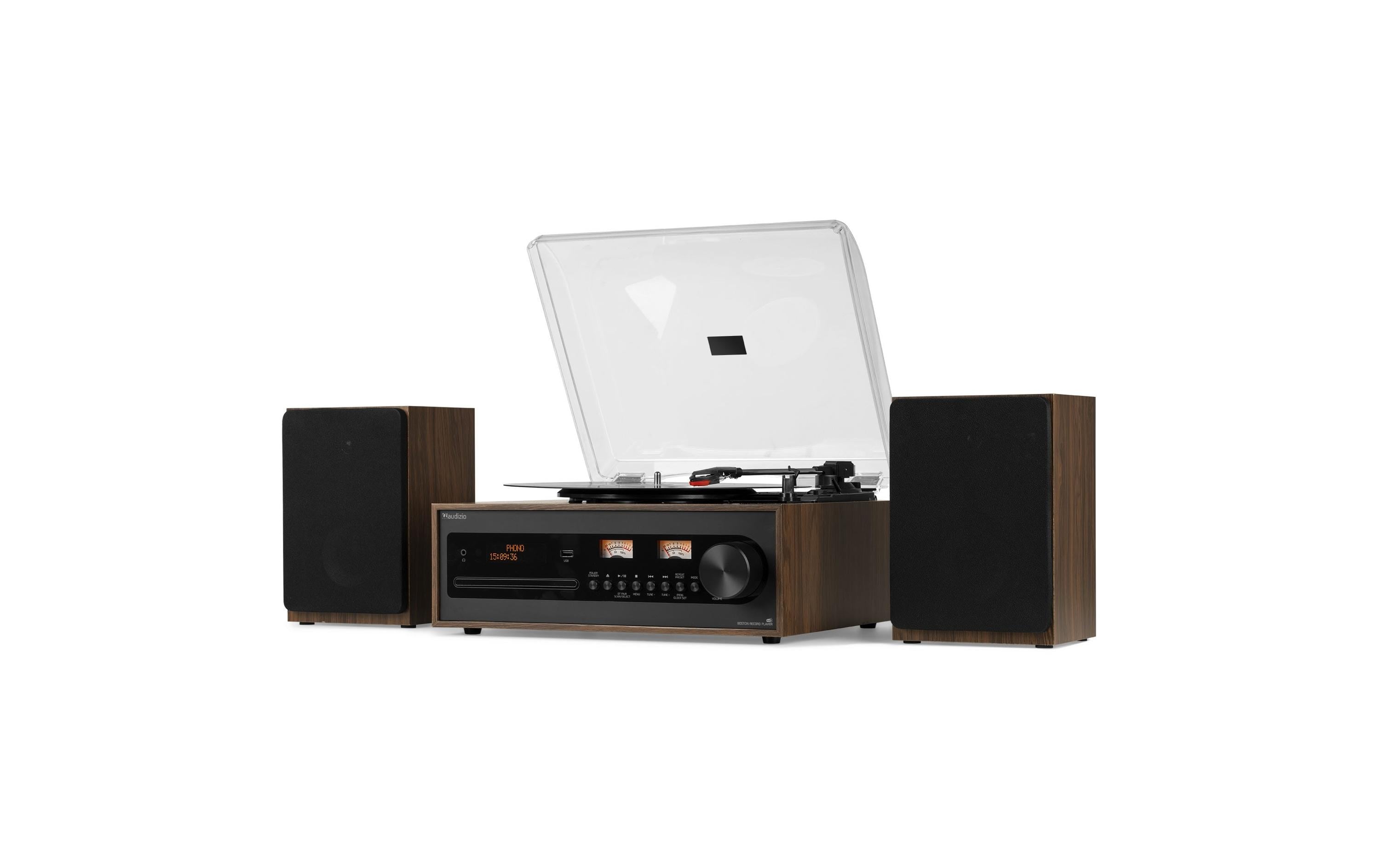 Audizio Plattenspieler Set Boston Schwarz