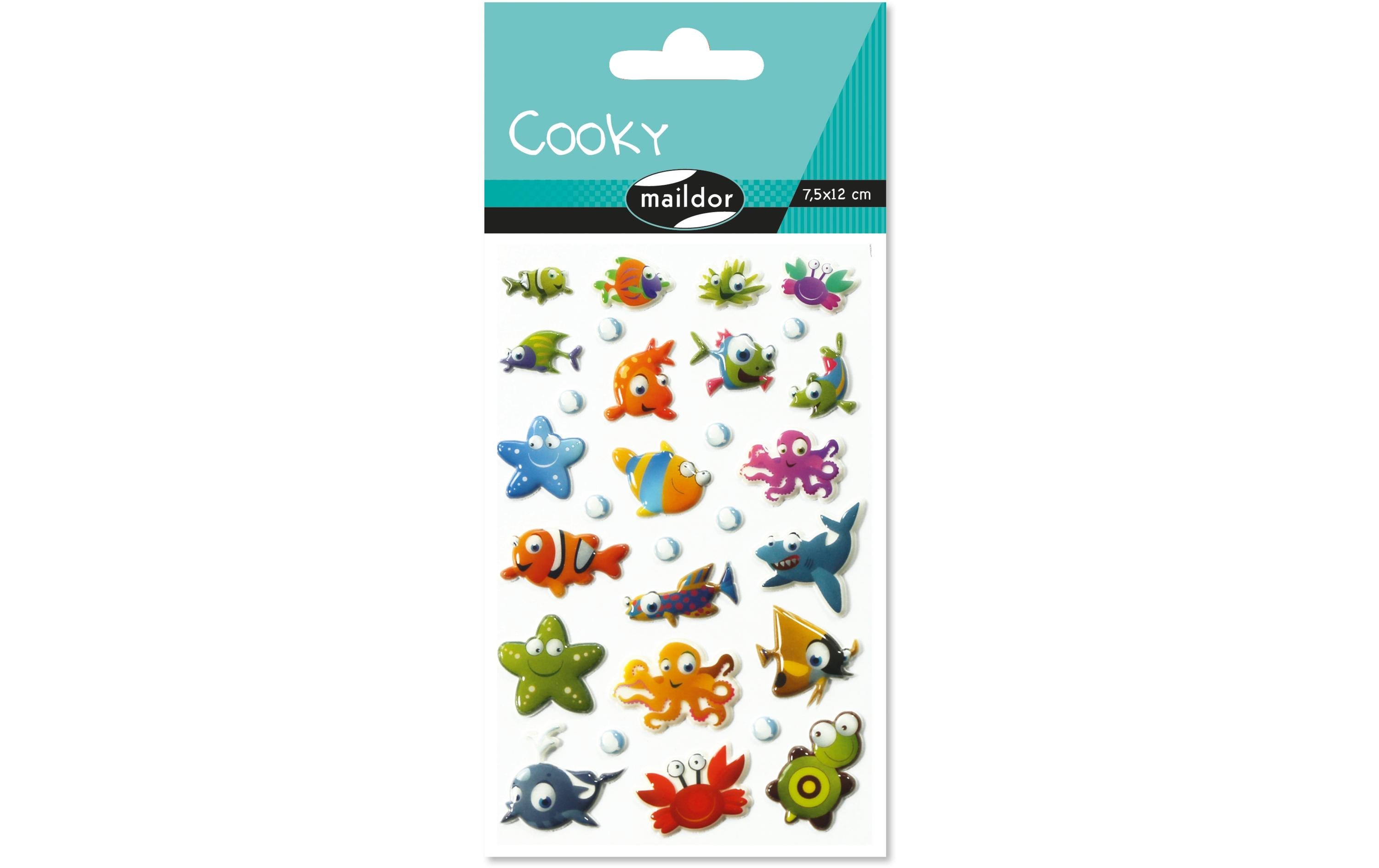 Clairefontaine Motivsticker 3D Cooky Meerestiere 1 Bogen