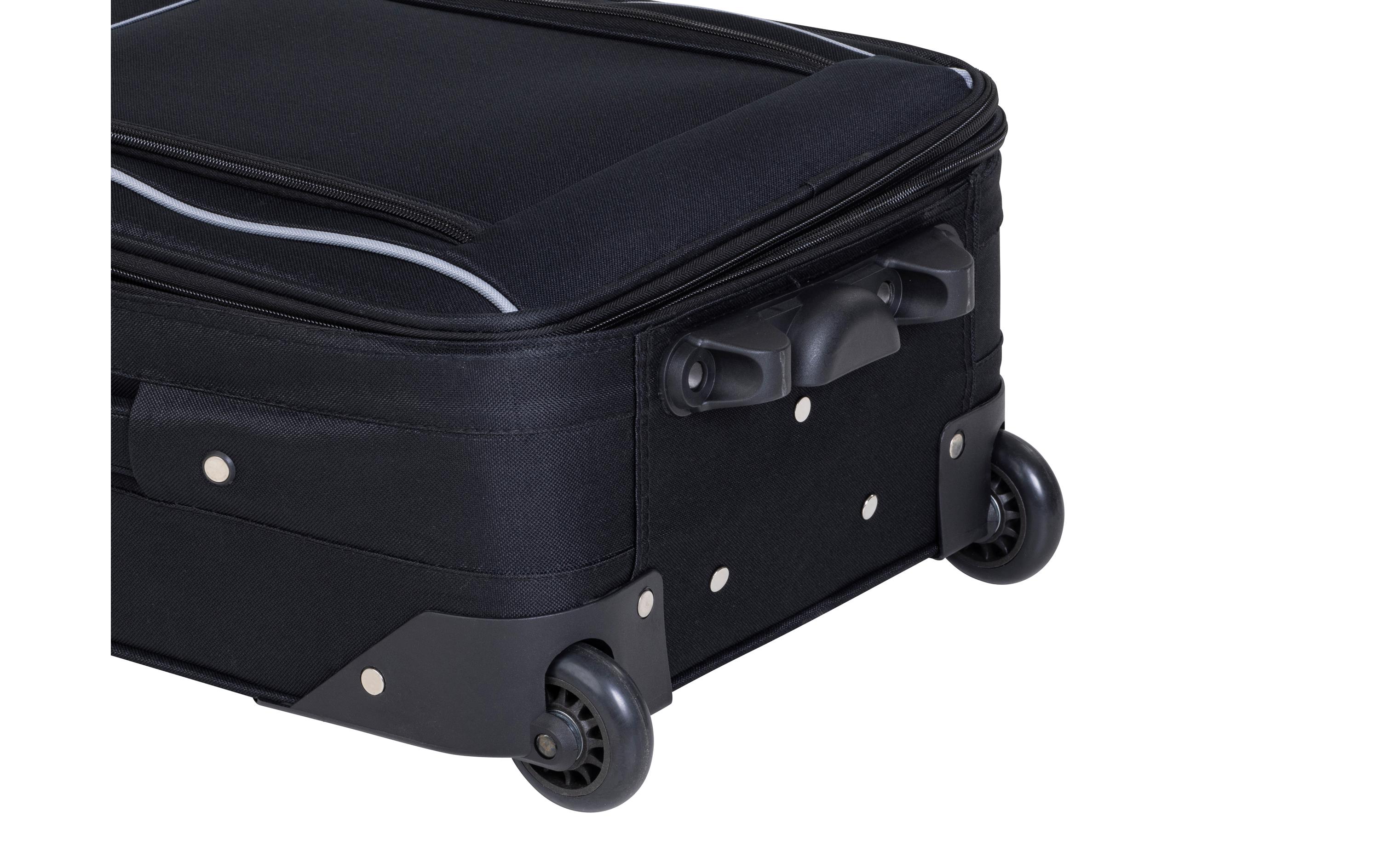 FTM Reisekofferset World soft 2-teilig, schwarz