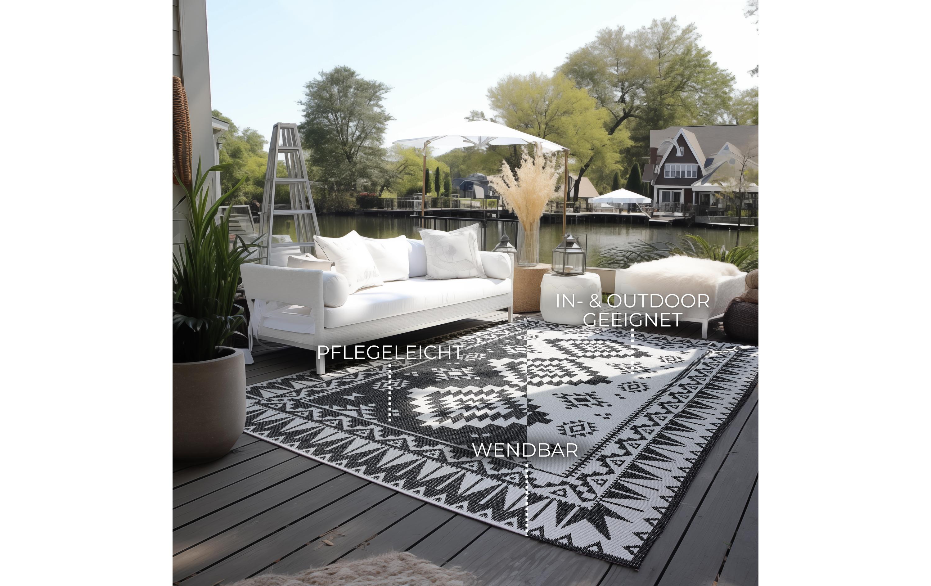 Elle Decoration Teppich Dynamic 160 x 230 cm, Black