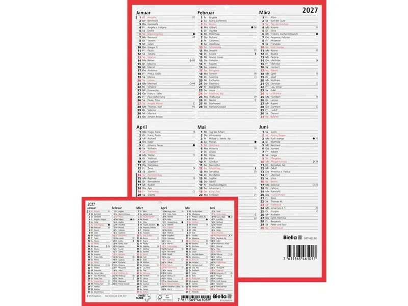 Biella Tafelkalender 23.5 x 15.5 cm Biella Tafelkalender 23.5 x 15.5 cm