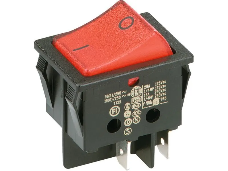Bachmann Wippenschalter 3652, beleuchtet, 2polig schwarz/rot Bachmann Wippenschalter 3652, beleuchtet, 2polig schwarz/rot
