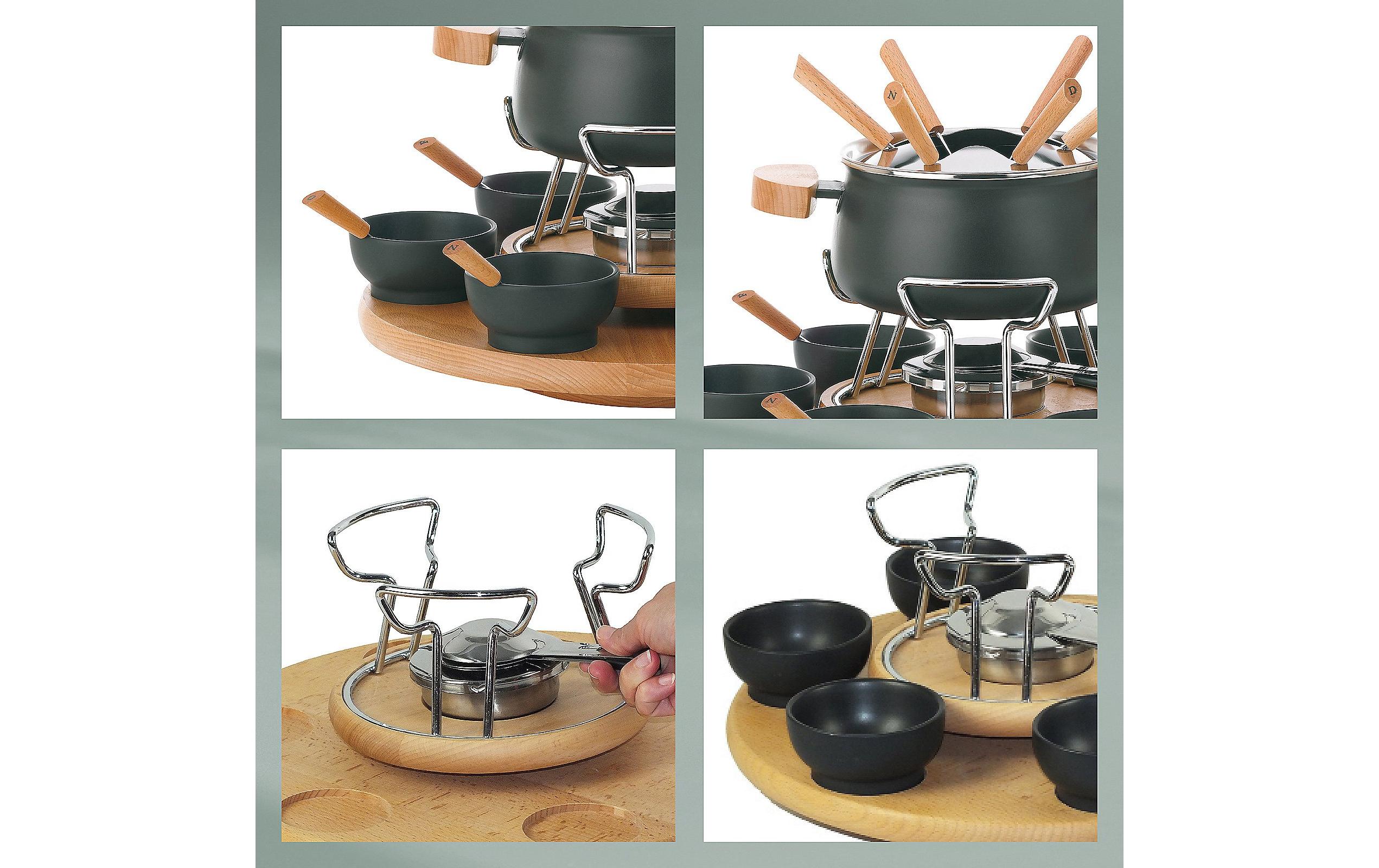 Kela Fleischfondue-Set Natura 23 Teile, Schwarz