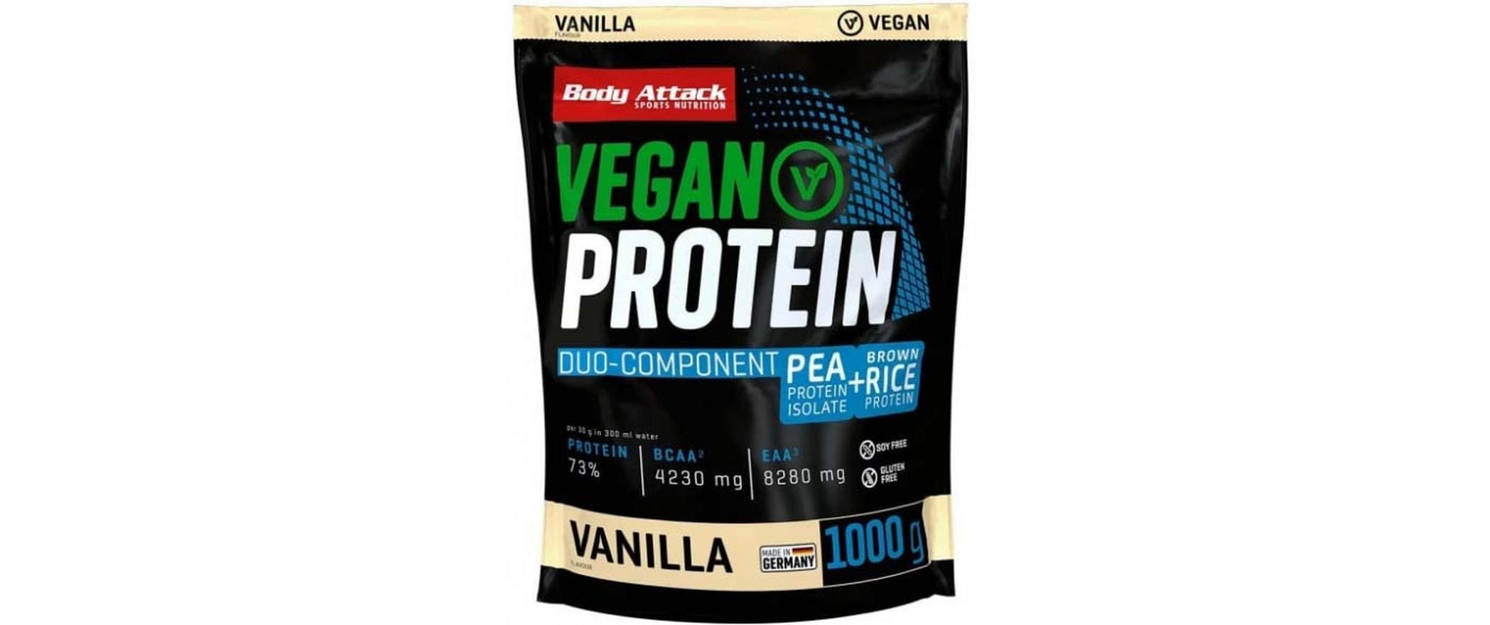 Body Attack Pulver Vegan Protein Vanille 1000 g