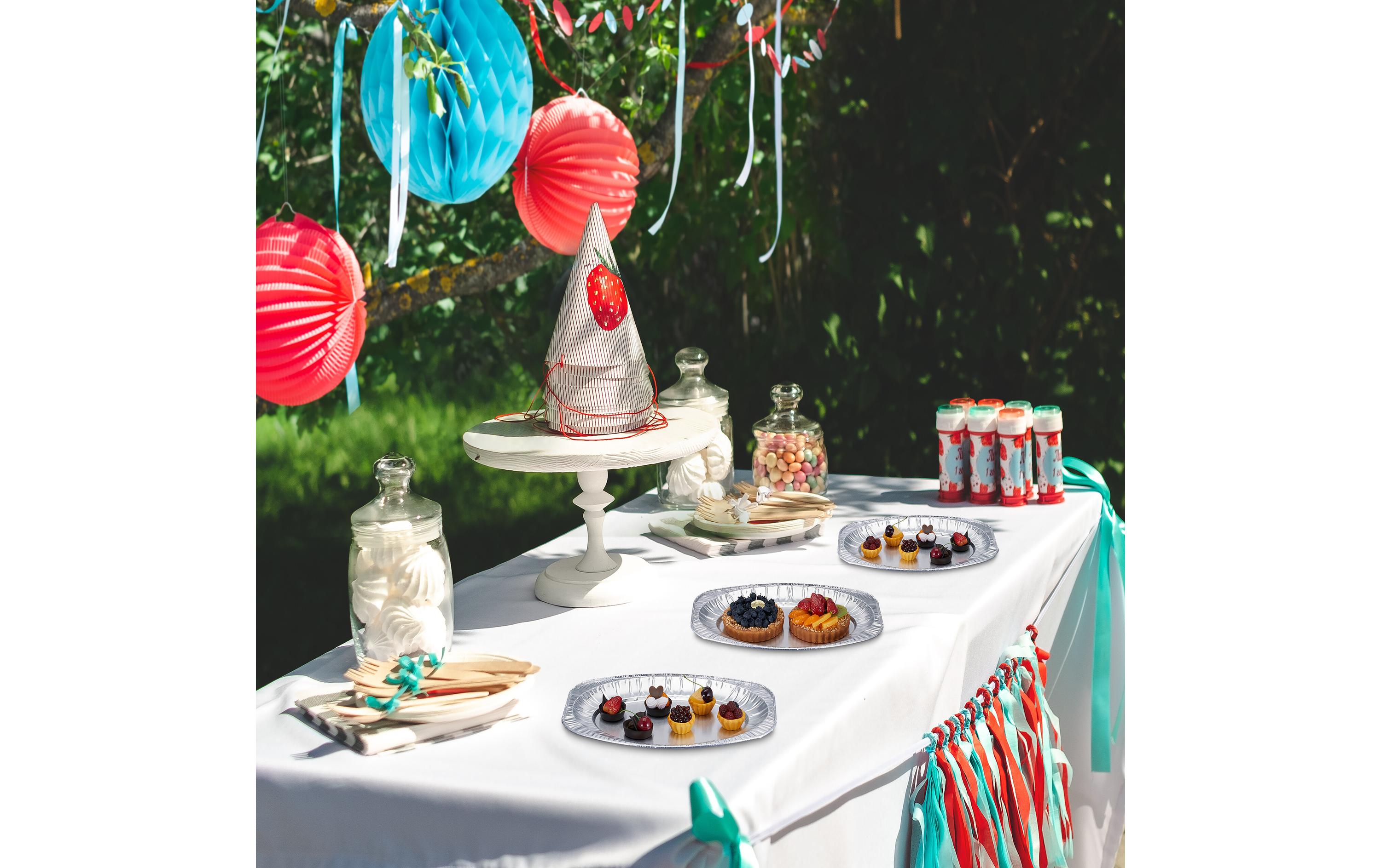 relaxdays Einweg-Servierplatte 25 Stück