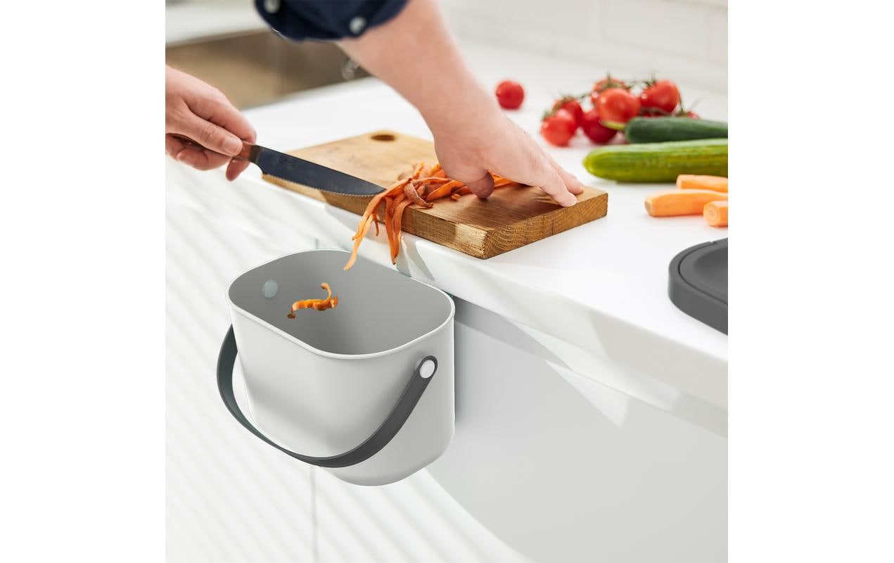 Rotho Komposteimer Albula 3.2 l, Mistletoe Weiss