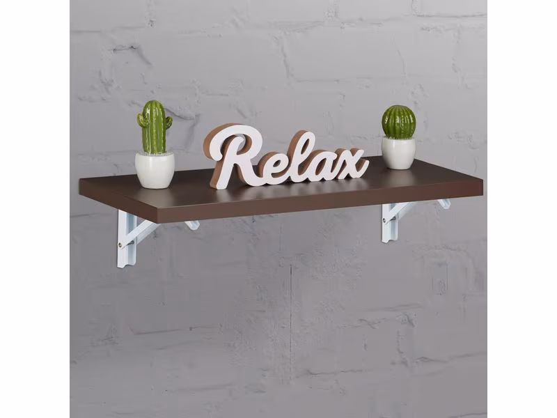 relaxdays Regalträger 4er Set 11 x 20 cm, Weiss