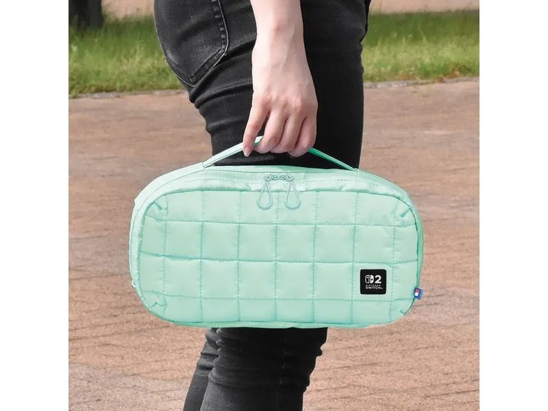 Hori Nintendo Switch 2 Tasche Green Quilted Hori Nintendo Switch 2 Tasche Green Quilted