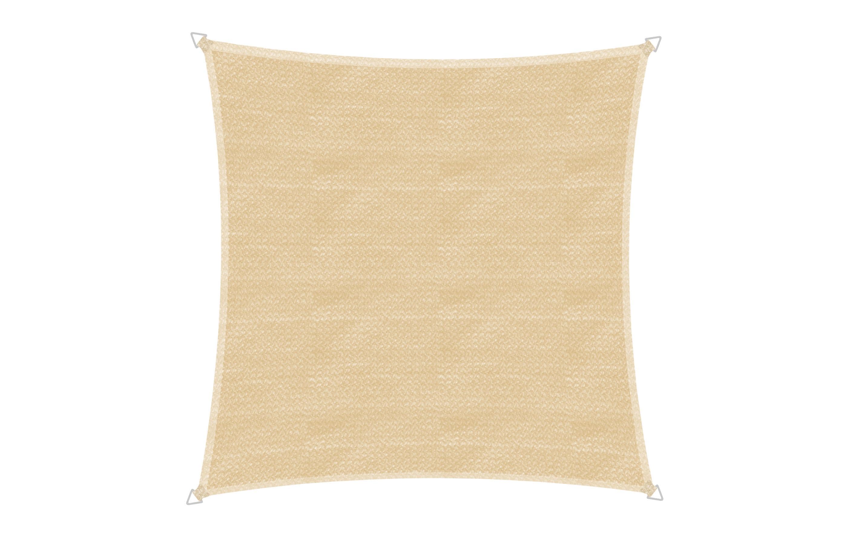 Windhager Sonnensegel Capri, 4 m, Eckig, Champagner