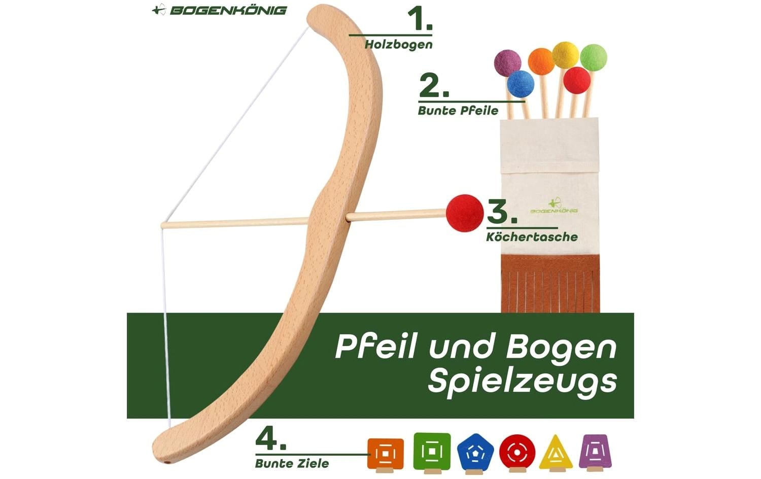 Bogenkönig Bogenschiess-Set 12-teilig Bogenkönig Bogenschiess-Set 12-teilig
