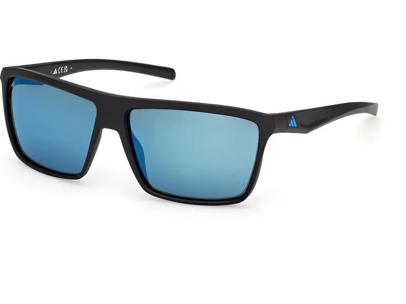 adidas ES0002 Sport Sonnenbrille Matte Black, Blue adidas ES0002 Sport Sonnenbrille Matte Black, Blue