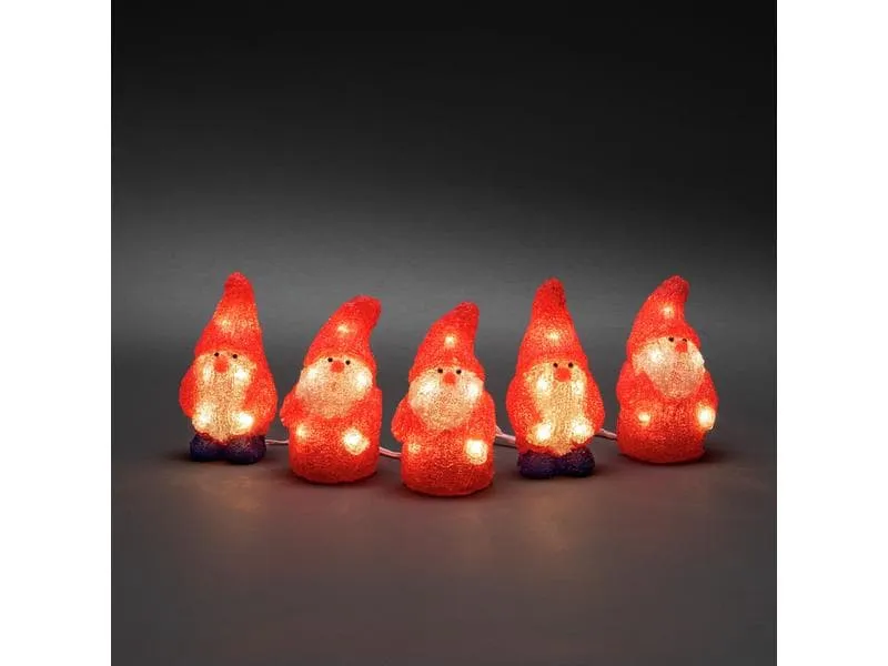 Konstsmide LED-Figur Acryl Santa, 14 cm, 5er Set Konstsmide LED-Figur Acryl Santa, 14 cm, 5er Set