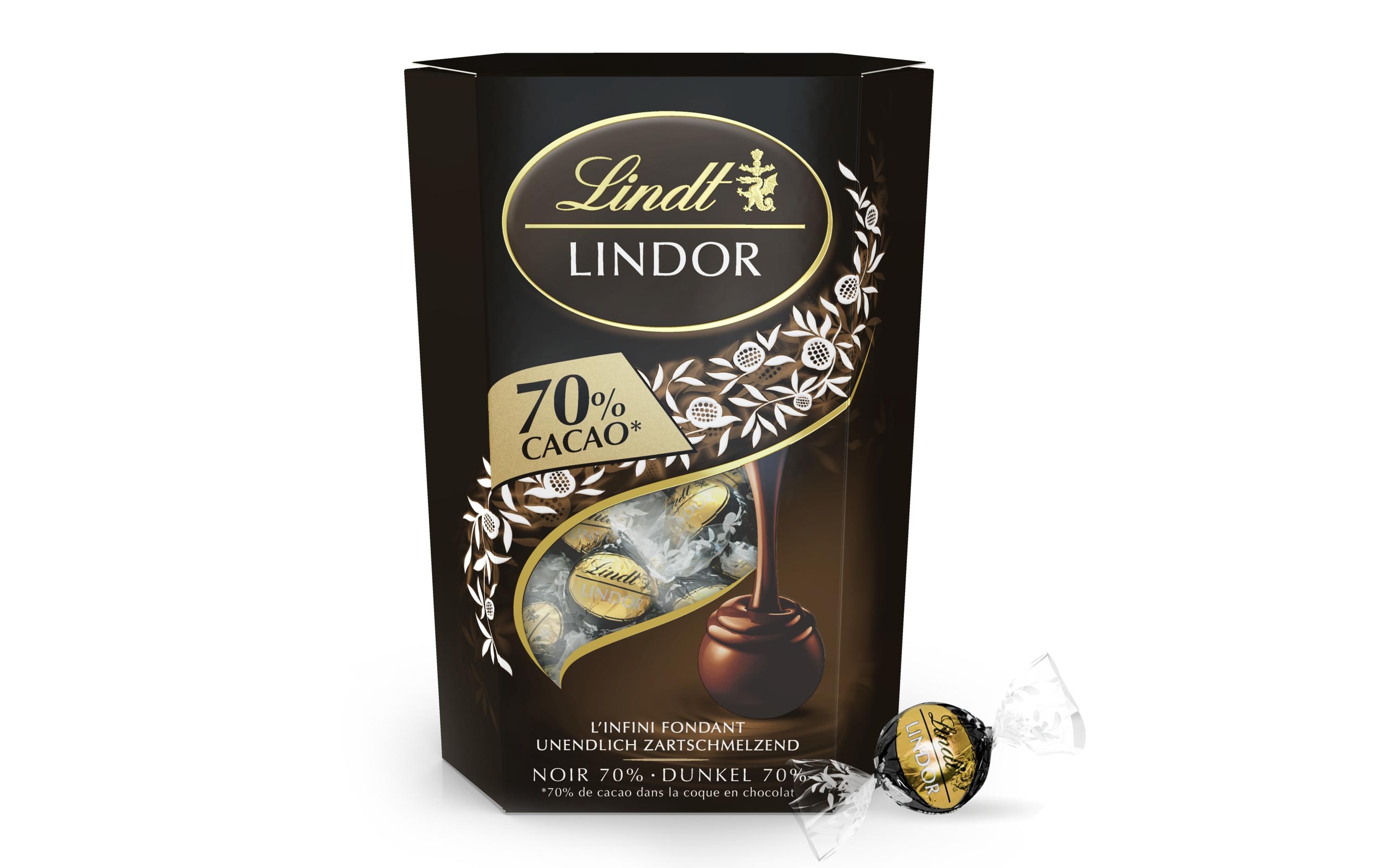 Lindt Schokoladen-Pralinen Lindor Kugeln Dunkel 70% Kakao 200 g Lindt Schokoladen-Pralinen Lindor Kugeln Dunkel 70% Kakao 200 g