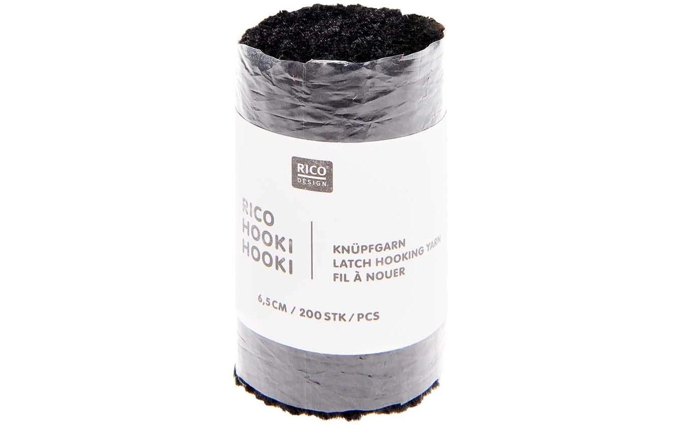 Rico Design Hooki Knüpfgarn Schwarz