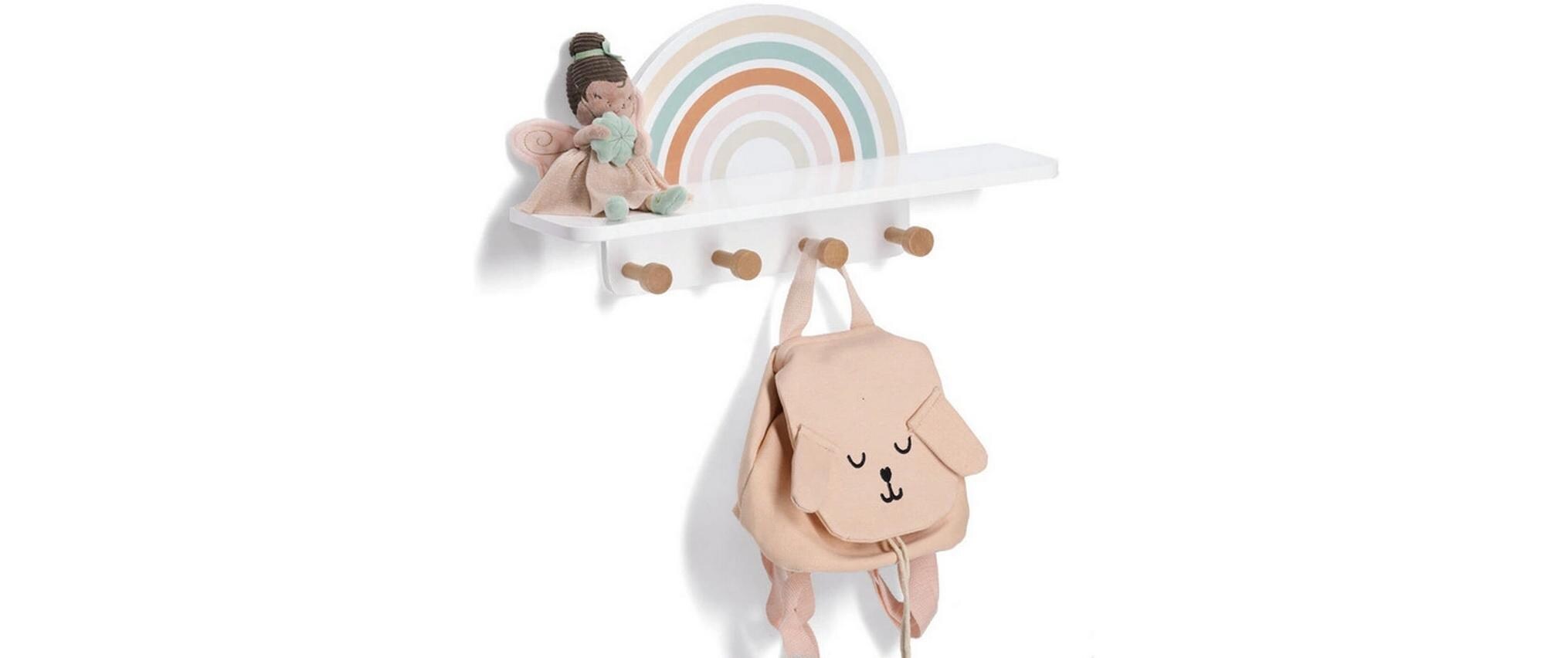 Zeller Present Kinder-Wandgarderobe Rainbow