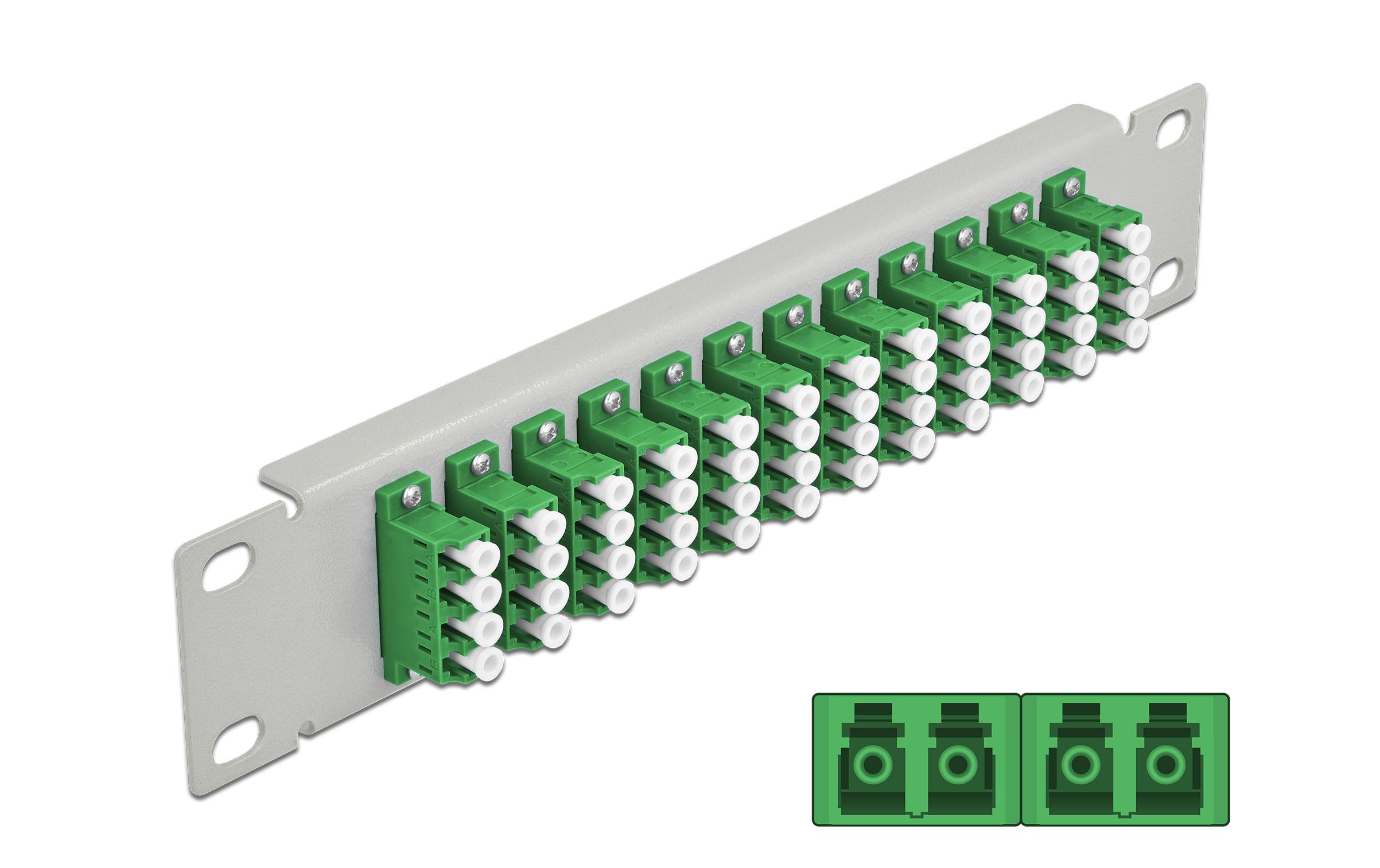Delock Verteilerplatte 10″ LWL Patchpanel 12 Port LC Quad grau Delock Verteilerplatte 10″ LWL Patchpanel 12 Port LC Quad grau