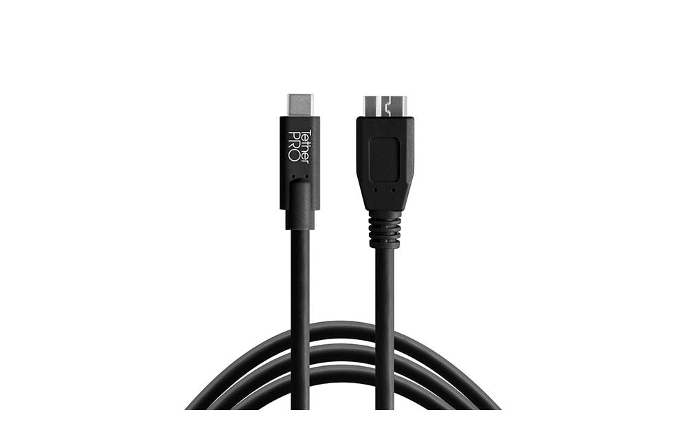 Tether Tools Kabel TetherPro USB-C zu 3.0 Micro-B, 4.6 m Schwarz