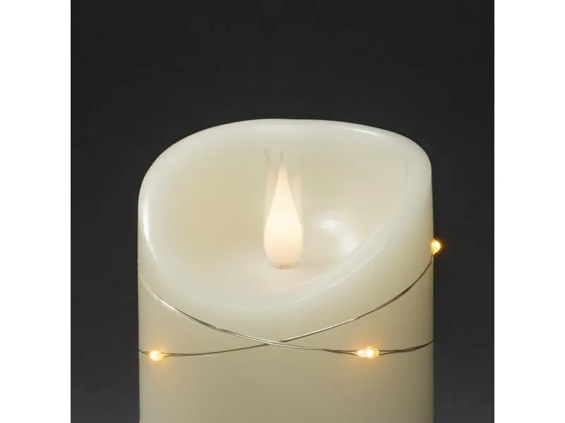 Konstsmide Echtwachskerze, 8 cm x 14 cm, Cremeweiss Konstsmide Echtwachskerze, 8 cm x 14 cm, Cremeweiss