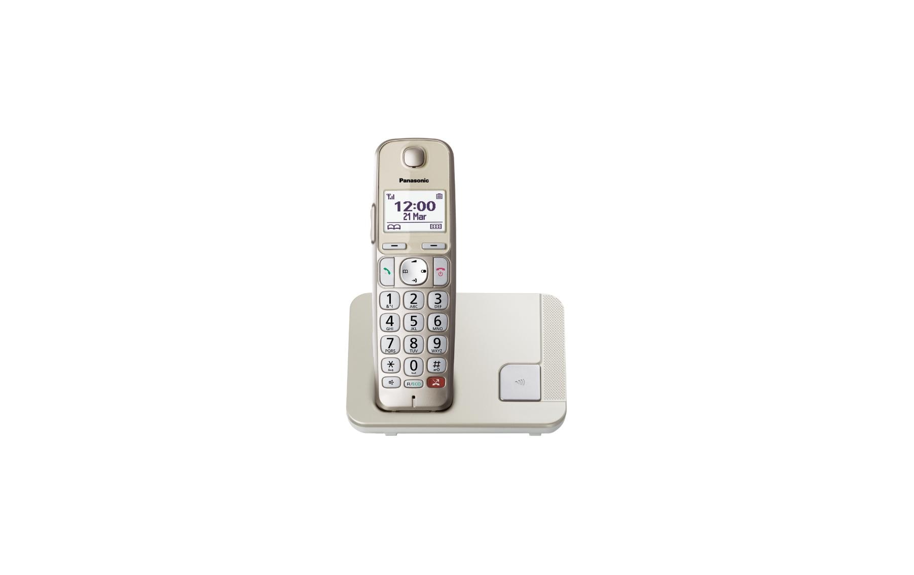 Panasonic Schnurlostelefon KX-TGE250SLN Champagner Panasonic Schnurlostelefon KX-TGE250SLN Champagner