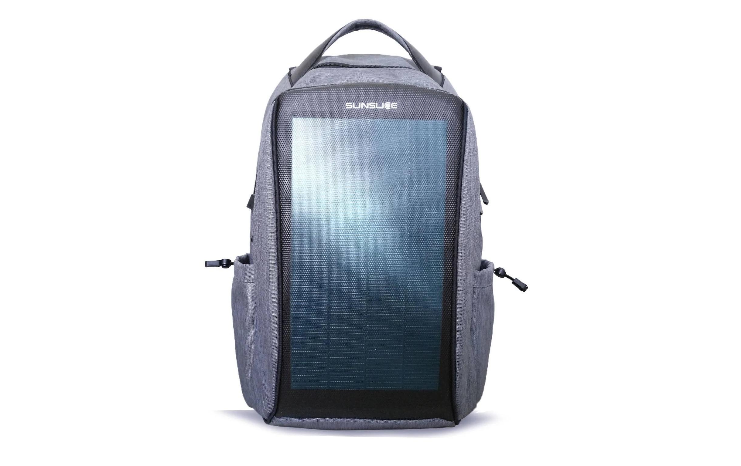 SunSlice Zenith – Solar Backpack – Grau 8 W