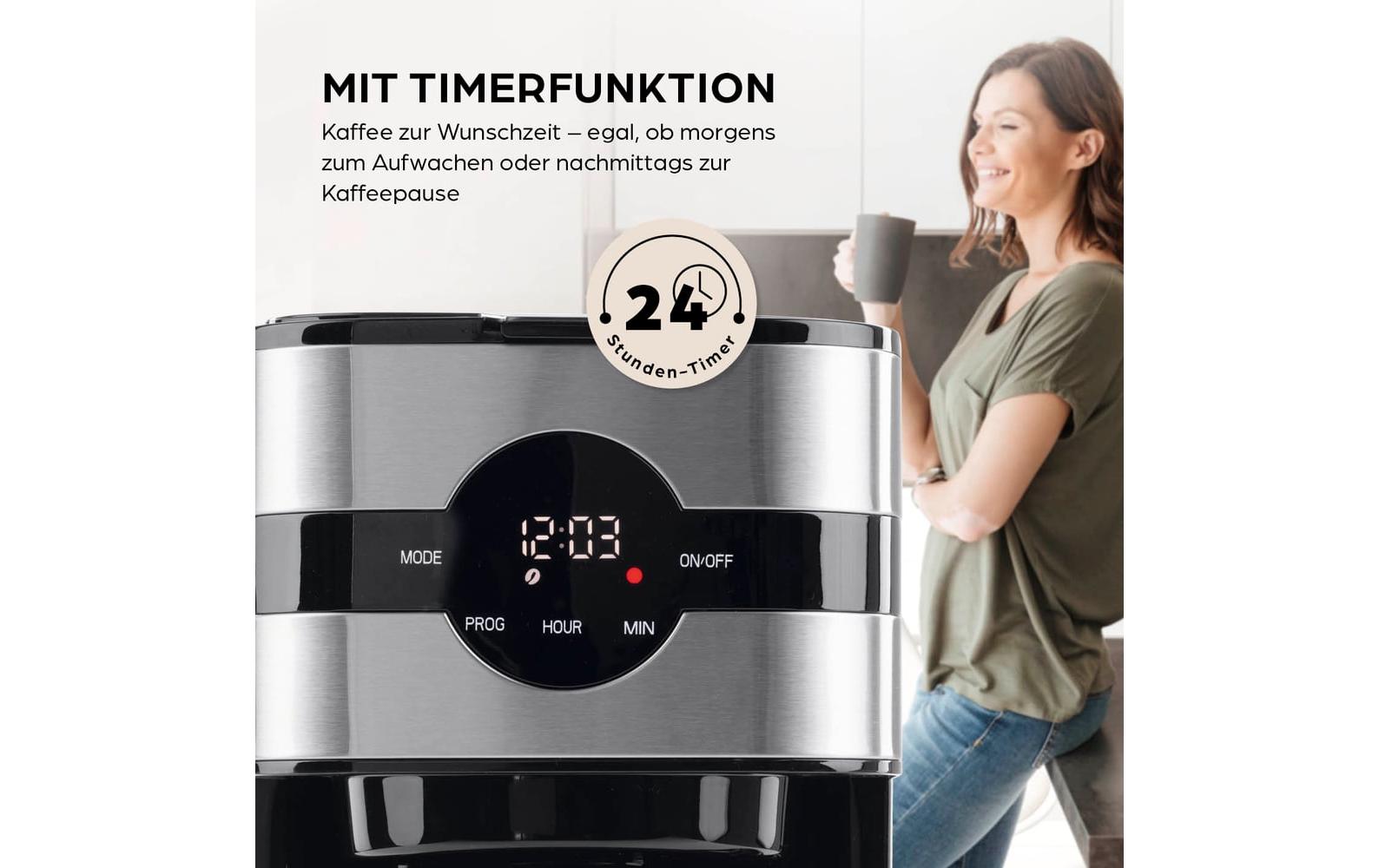 Barista Filterkaffeemaschine 30382 Schwarz/Silber