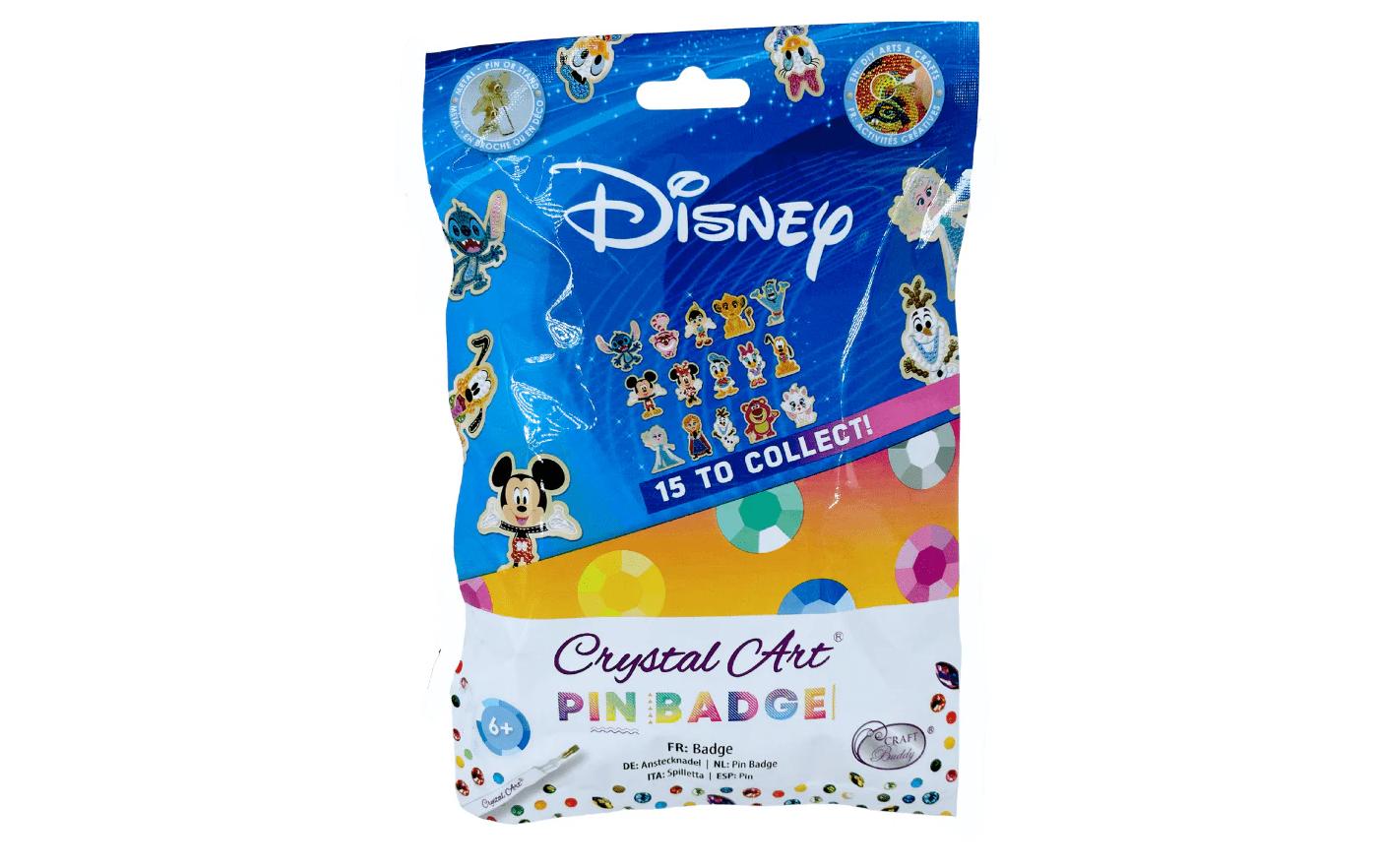 CRAFT Buddy Bastelset Disney Crystal Art Pin Badge Blind Bag, assortiert CRAFT Buddy Bastelset Disney Crystal Art Pin Badge Blind Bag, assortiert