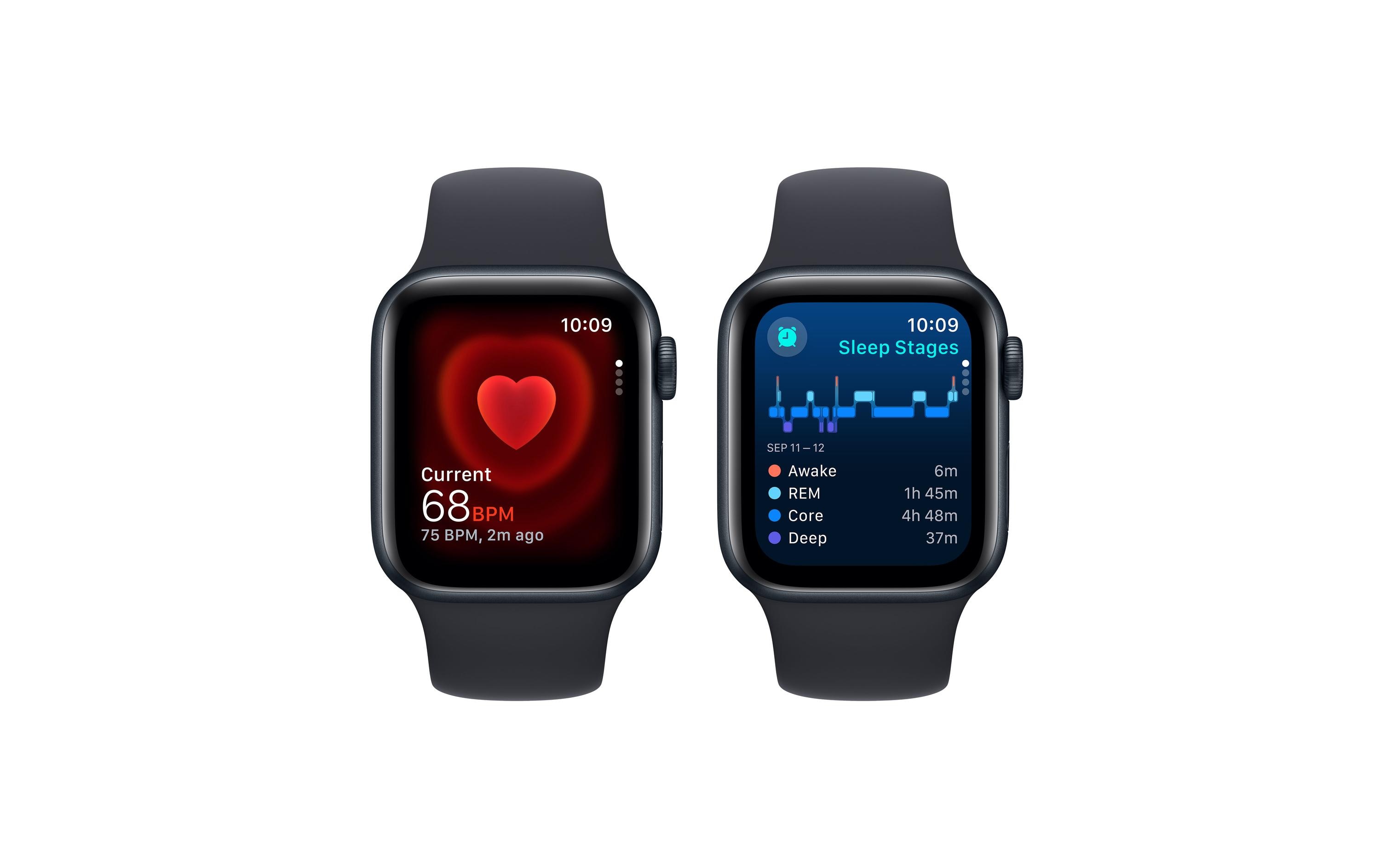 Apple Watch SE 2024 40 mm GPS Alu Sport Mitternacht M/L