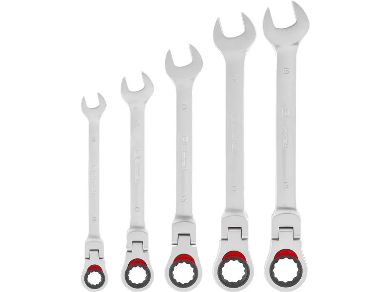 Einhell Gabel-Ring-Ratschenschlüssel-Set flexibel, 5-teilig 10-19mm Einhell Gabel-Ring-Ratschenschlüssel-Set flexibel, 5-teilig 10-19mm