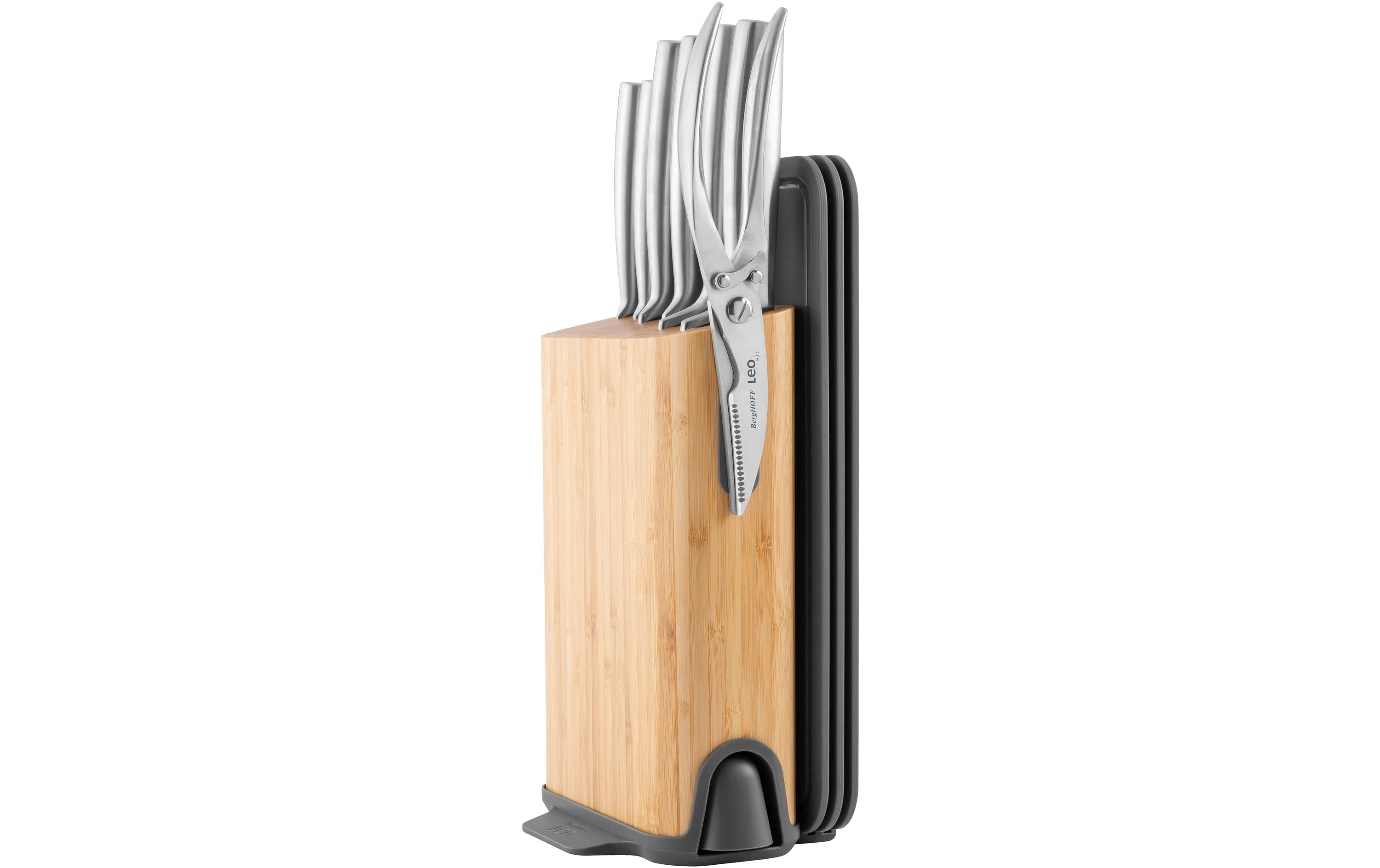 BergHOFF Messerblock-Set mit Messer Leo Legacy 11-teilig, Hellbraun