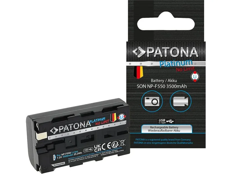 Patona Platinum Akku für Sony NP-F550, F330, F530, F750, F930