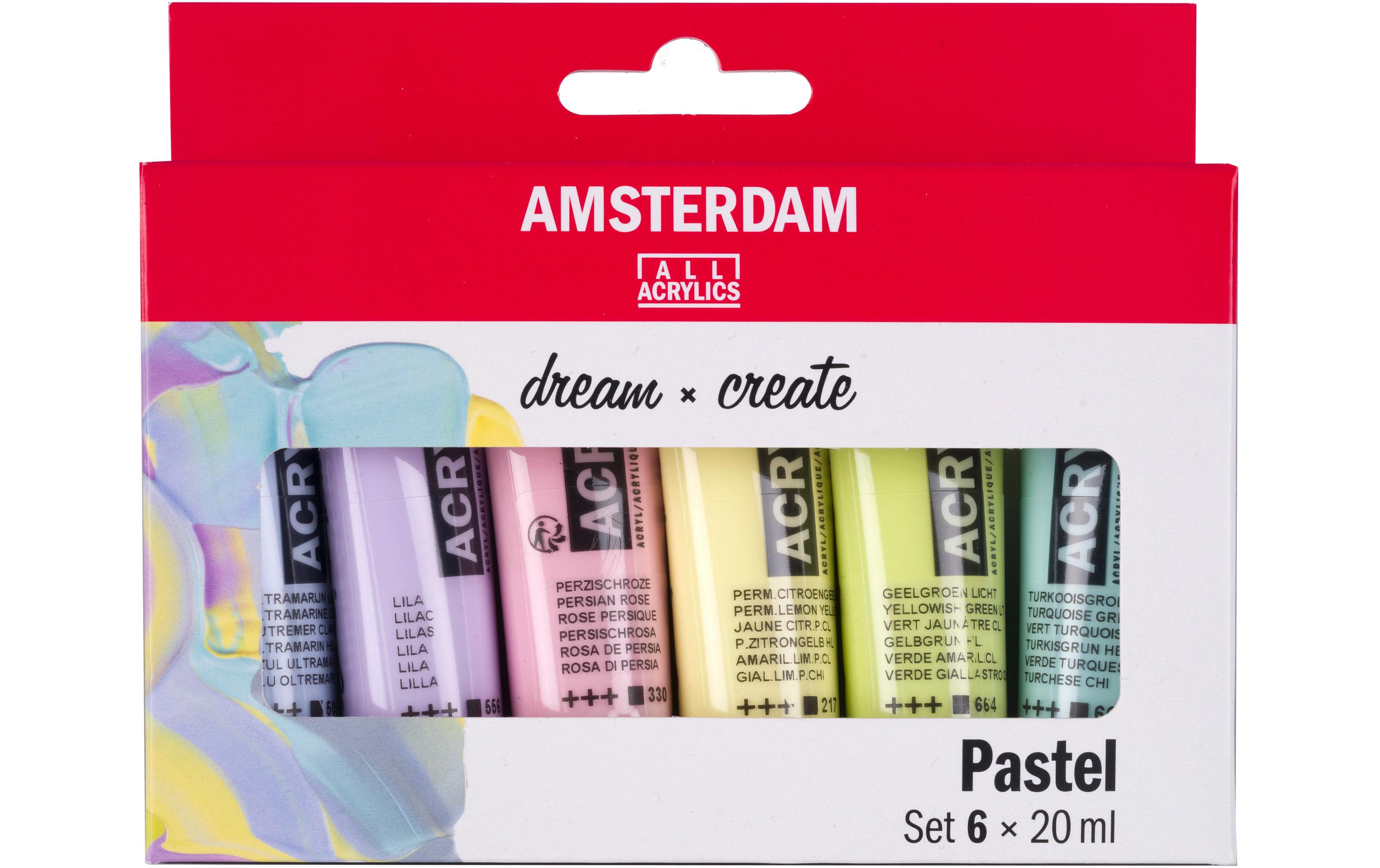 Amsterdam Acrylfarbe Set Pastel 6 Tuben à 20 ml