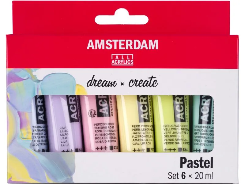 Amsterdam Acrylfarbe Set Pastel 6 Tuben à 20 ml Amsterdam Acrylfarbe Set Pastel 6 Tuben à 20 ml
