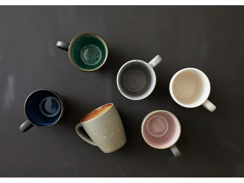 Bitz Kaffeetasse 190 ml, 6 Stück, Schwarz/Grün
