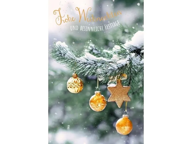 ABC Weihnachtskarte Frohe Weihnachten B6