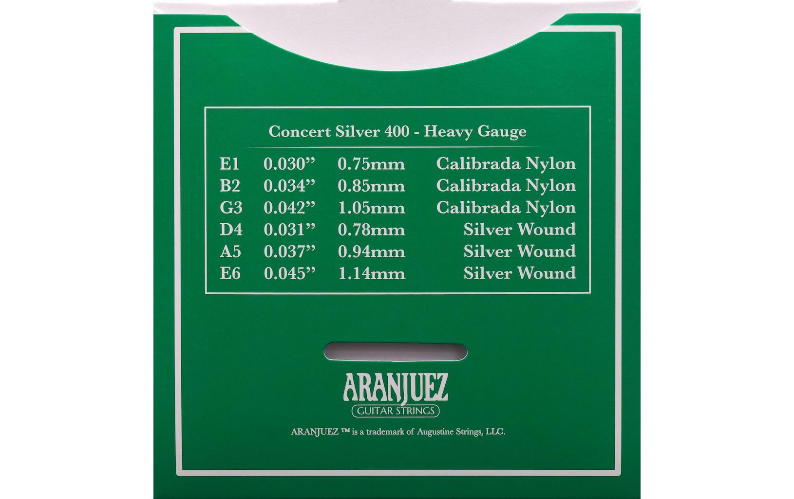 Aranjuez Gitarrensaiten Concert Silver 400 – Heavy Gauge