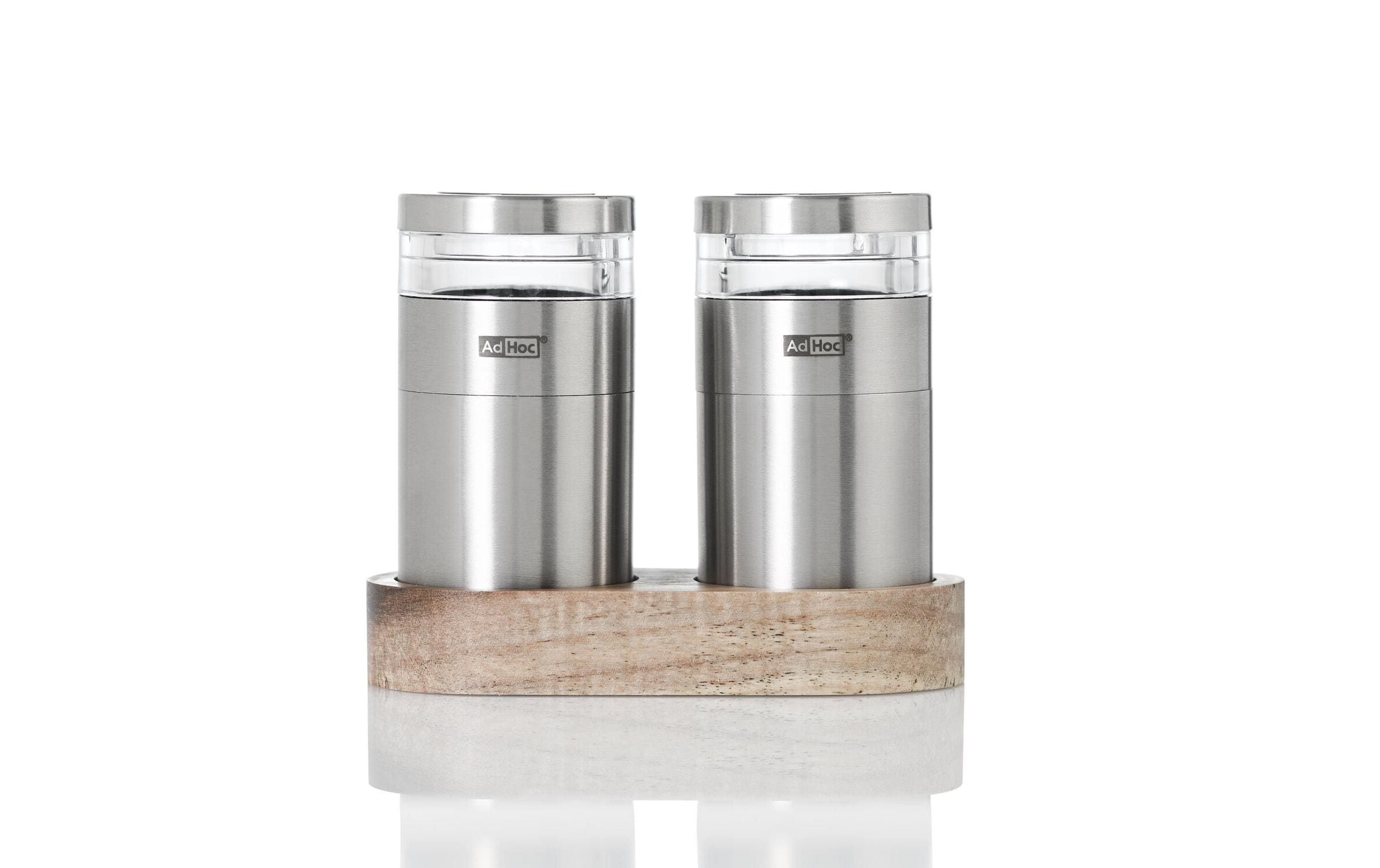AdHoc Salz- und Pfeffermühle Menage Molto 9.5 cm, Silber