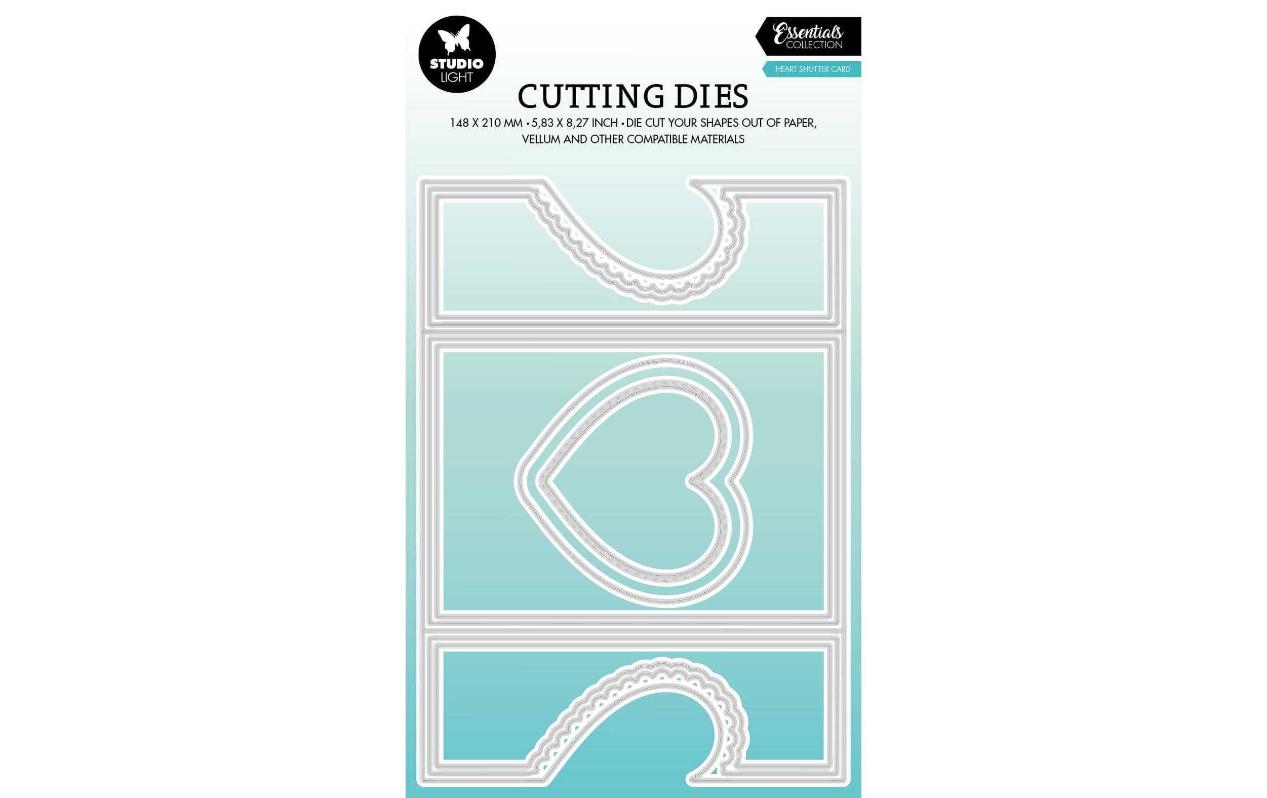 Studio Light Stanzschablone Herz Verschlusskarte Essentials 148x210x1 mm Studio Light Stanzschablone Herz Verschlusskarte Essentials 148x210x1 mm
