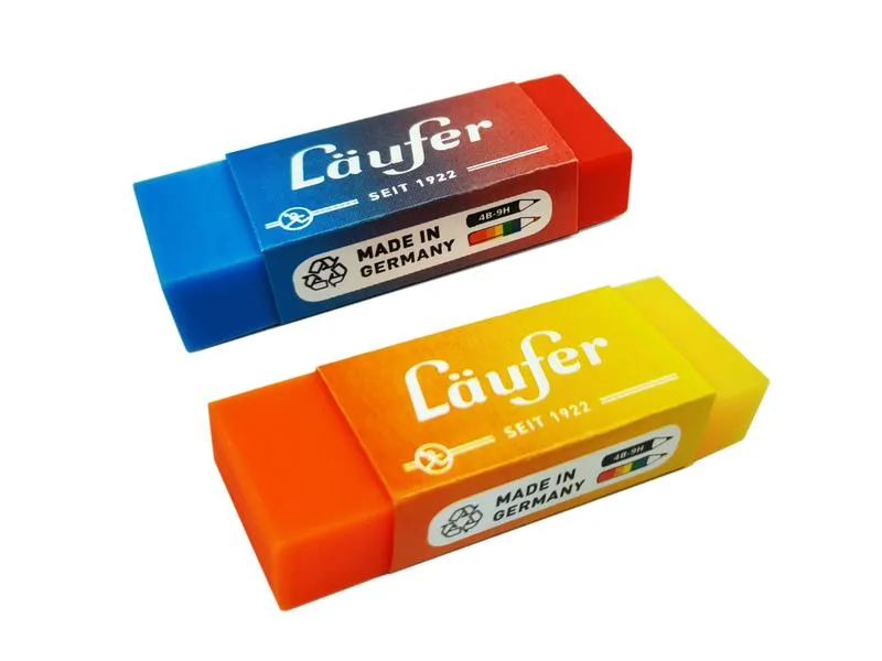 Läufer Radiergummi Plast Color 2 Stück, Blau/Gelb/Rot Läufer Radiergummi Plast Color 2 Stück, Blau/Gelb/Rot