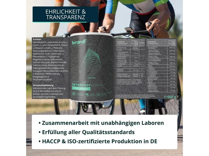 Brandl-Nutrition Ausdauer-Drink Isotonisches Getränk Zitrone, 600 g Brandl-Nutrition Ausdauer-Drink Isotonisches Getränk Zitrone, 600 g