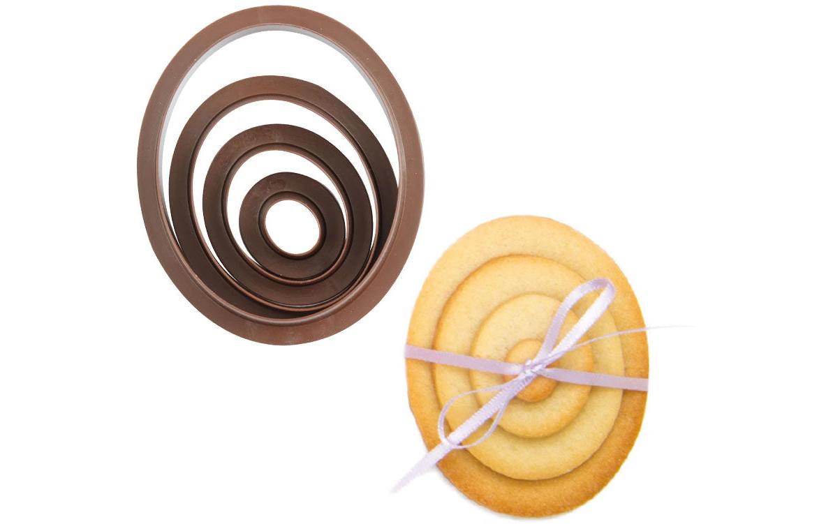 Decora Guetzli-Ausstecher-Set Ovale Kreise, 4 Stück