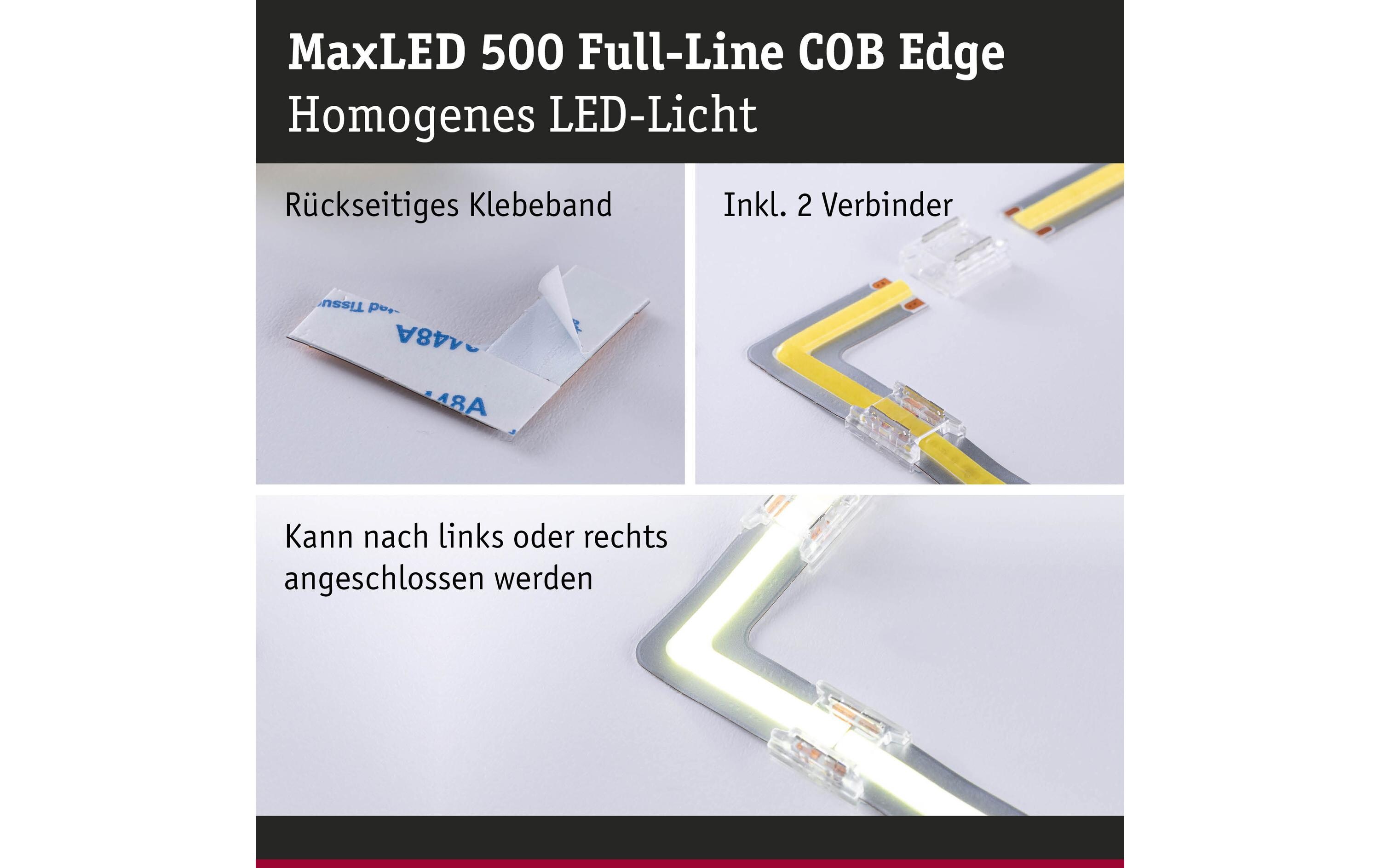 Paulmann MaxLED 500 LED Strip Full-Line COB Edge 90°