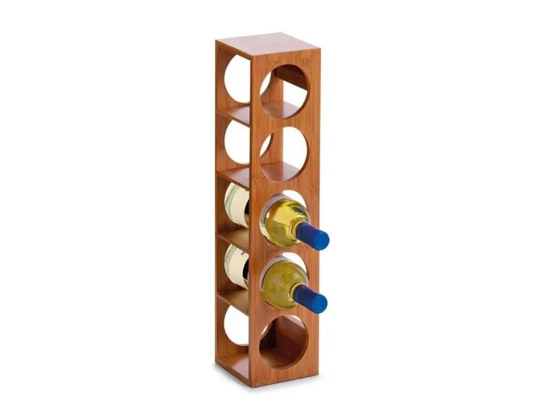 Zeller Present Weinregal Stapelbar für 5 Flaschen, Braun Zeller Present Weinregal Stapelbar für 5 Flaschen, Braun
