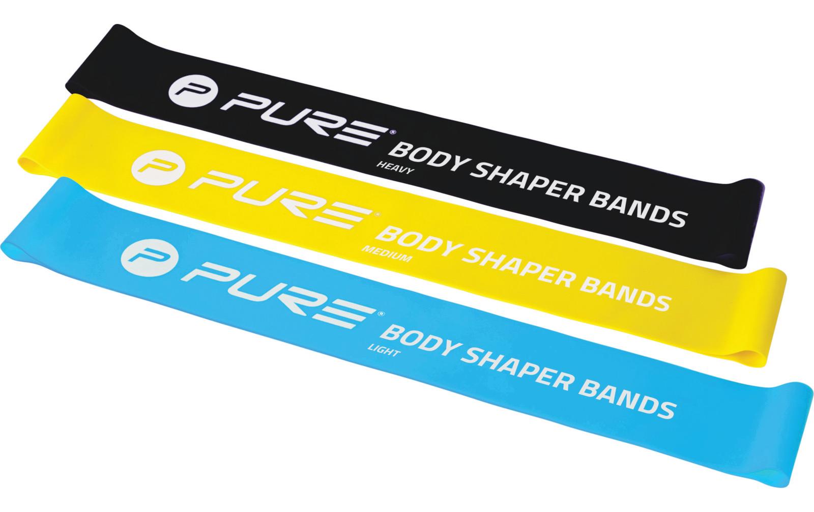 FTM Fitnessband 3er-Set, leicht bis stark, Blau/Gelb/Schwarz FTM Fitnessband 3er-Set, leicht bis stark, Blau/Gelb/Schwarz