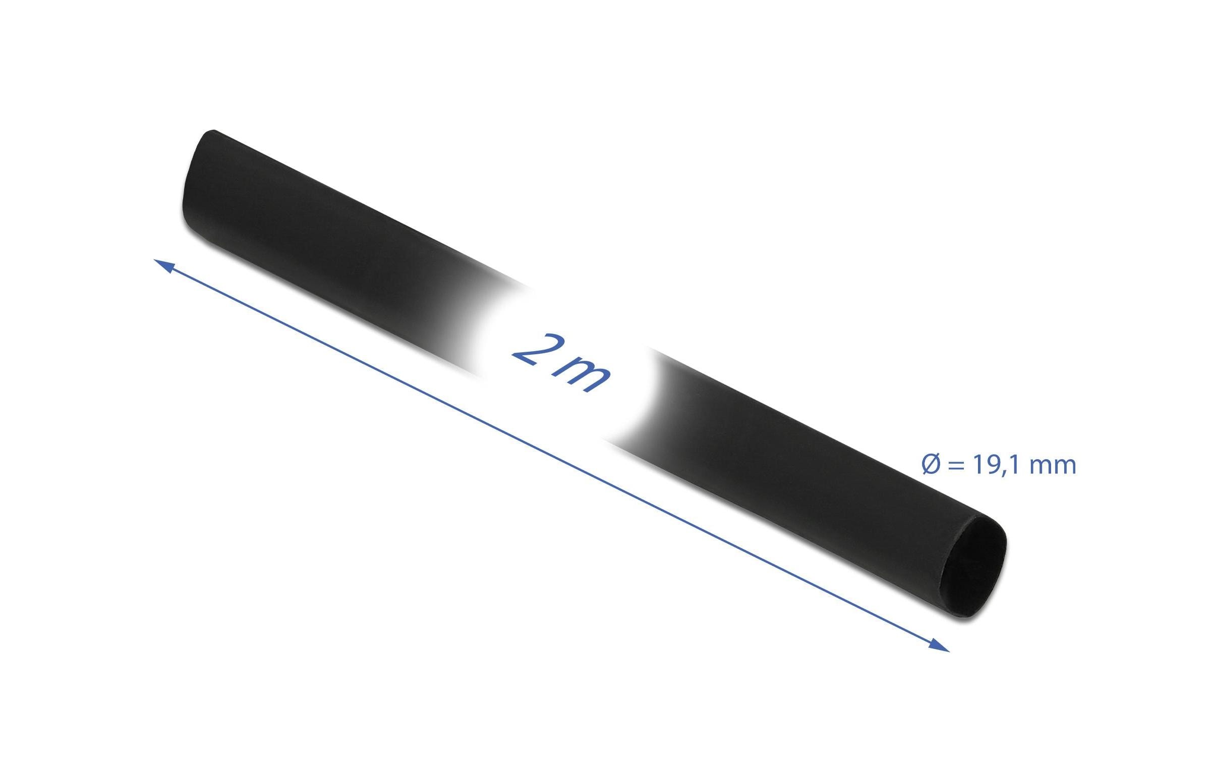 Delock Schrumpfschlauch 2 m x 19.1 mm Schwarz Delock Schrumpfschlauch 2 m x 19.1 mm Schwarz