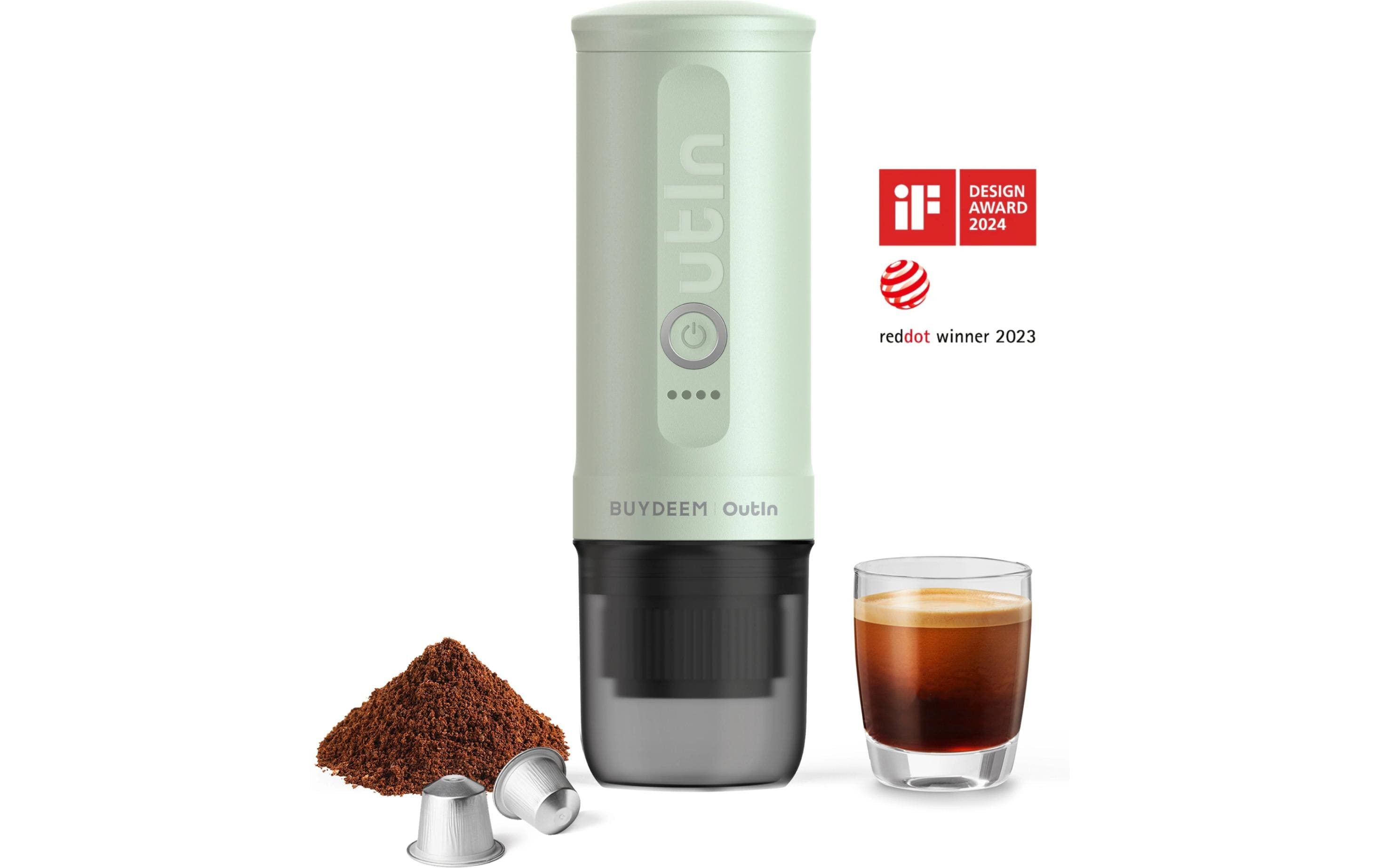 OUTIN Reisekaffeemaschine Nano Kapseln, Grün